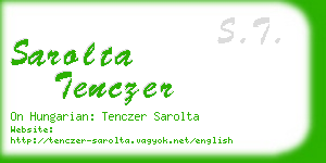 sarolta tenczer business card